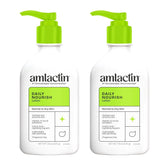 AmLactin Daily Moisturizing Lotion for Dry Skin, 7.9 oz Pump Bottles (Twin Pack), 2-in-1 Moisturizer Body Lotion with 12% Lactic Acid, Dermatologist-Recommended (Packaging May Vary)